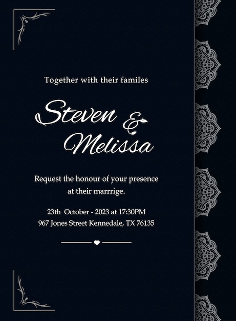 Engagement Invitation Card Template from image.freepik.com