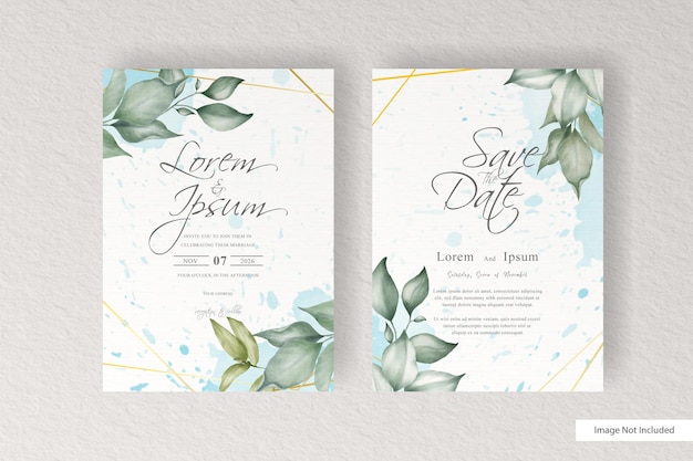 Premium Vector | Elegant wedding invitation card template with ...