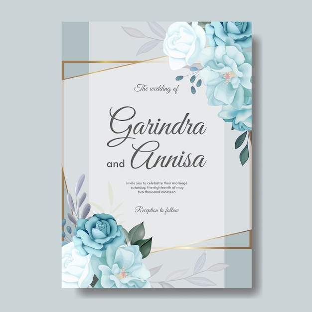 Premium Vector | Elegant wedding invitation template