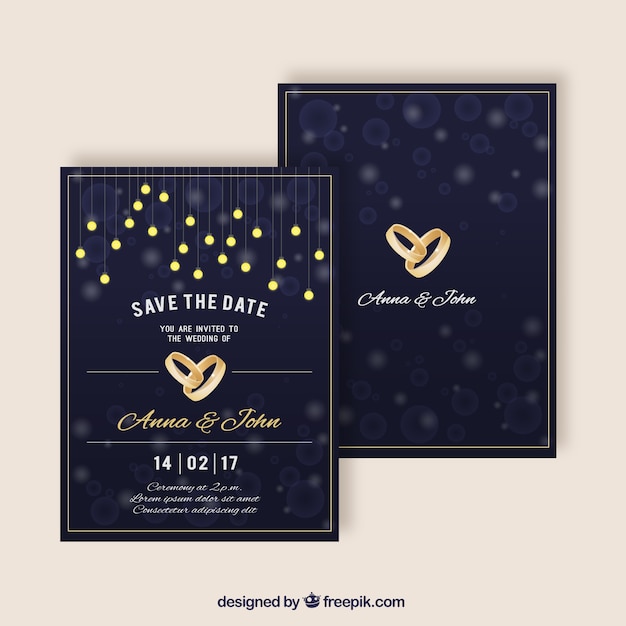 Engagement Invitation Vector Free Download