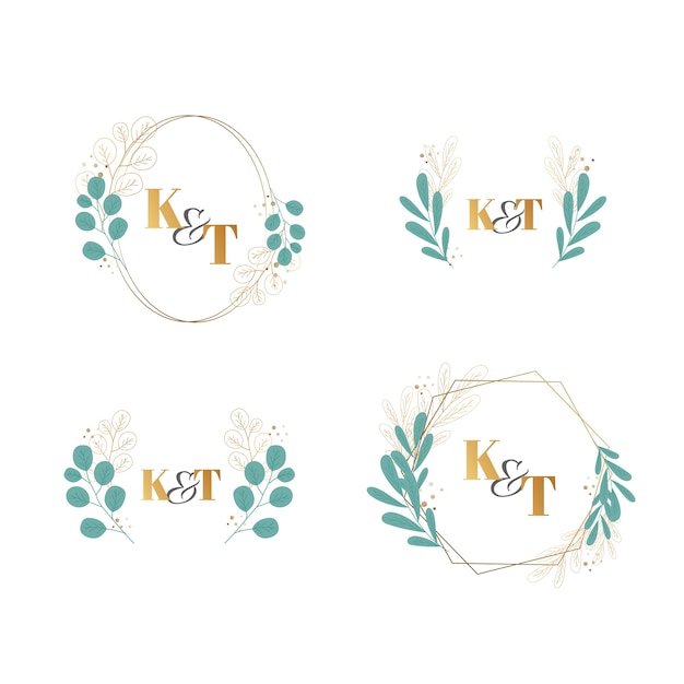 Download Elegant wedding monogram collection | Free Vector