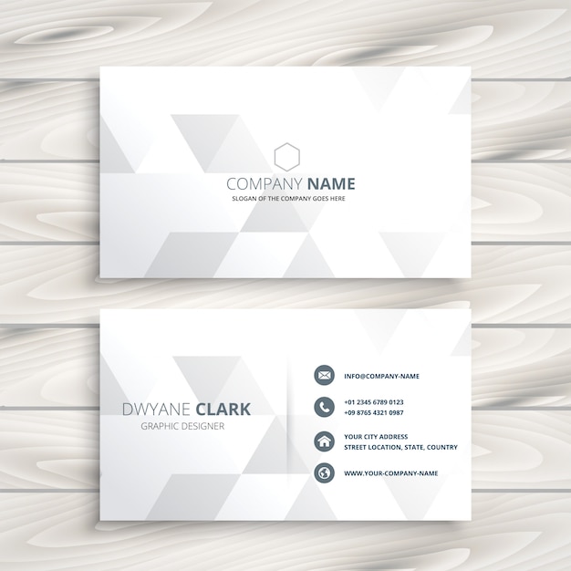 Elegant white business card design