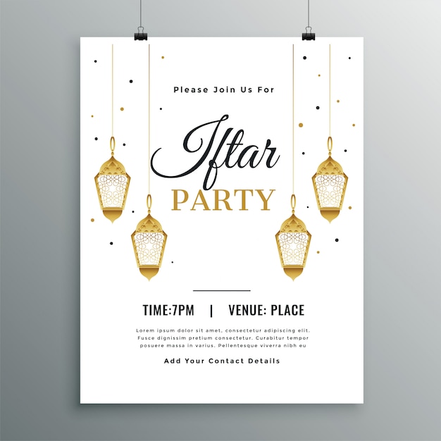White Party Invitation Template 7