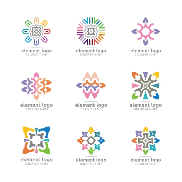 Premium Vector Element Logo Set