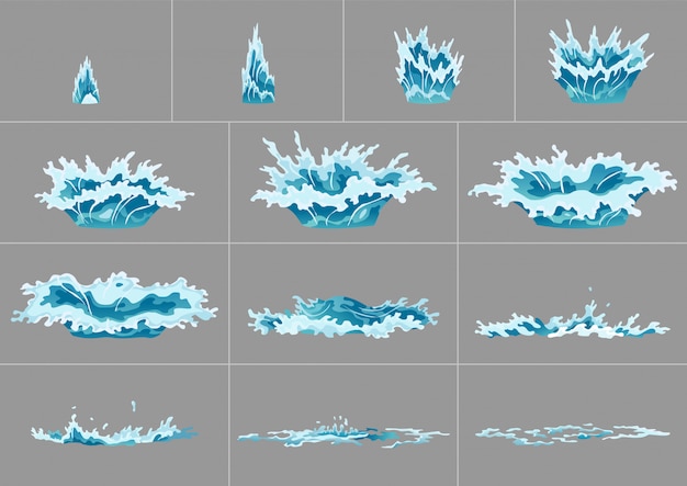 Water Splash 2D Animation