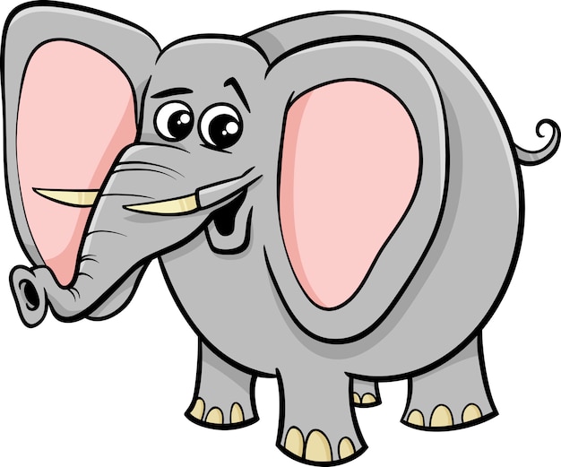 Premium Vector | Elephant animal character cartoon