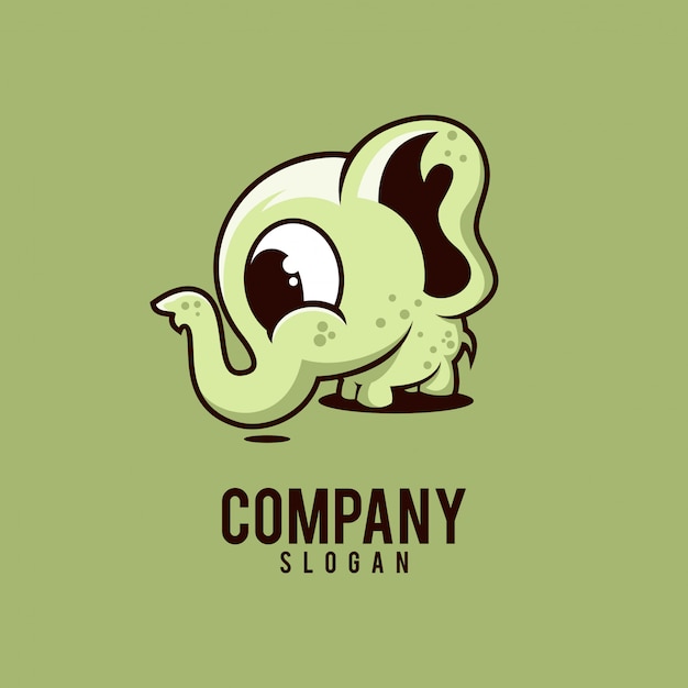 Elephant cute logo | Premium Vector