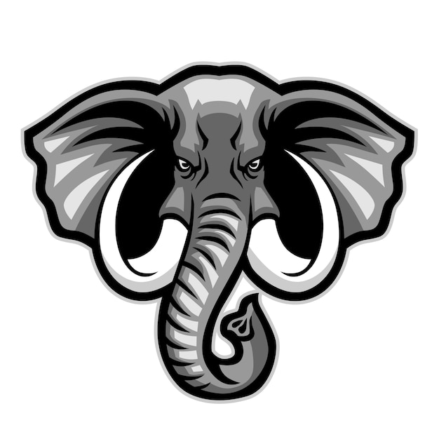 Download Elephant head mascot Vector | Premium Download