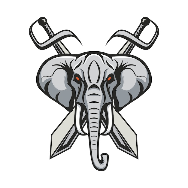 Elephant logo mascot sport illustration Vector | Premium ...