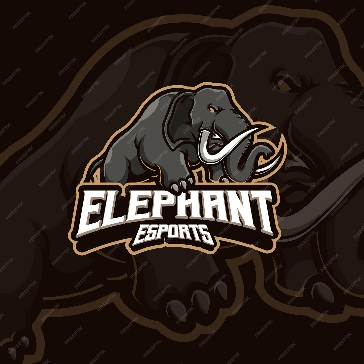 Premium Vector | Elephant mascot esport gaming logo design