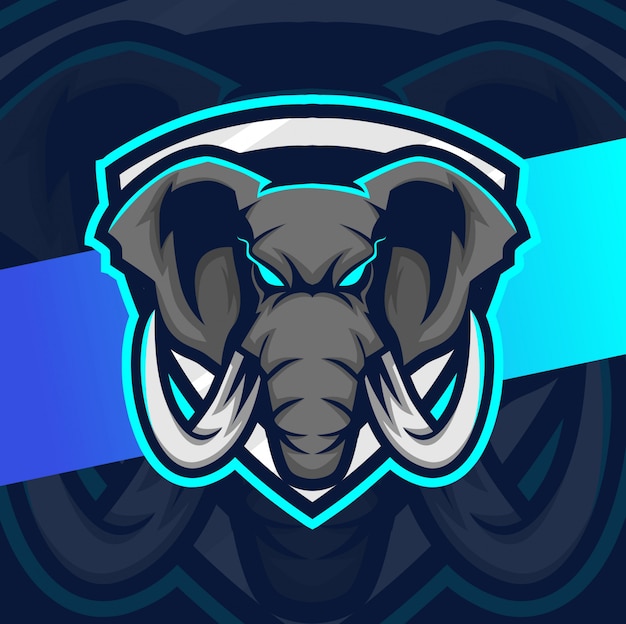 Download Premium Vector | Elephant mascot esport logo design