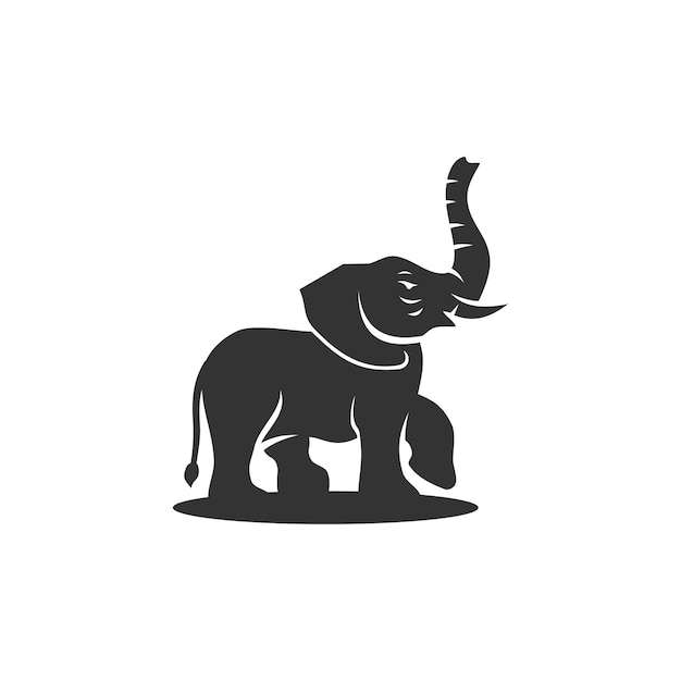 Premium Vector | Elephant standing illustration icon brand isolated