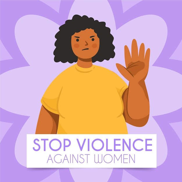 Free Vector | Elimination of violence against women illustration cocnept