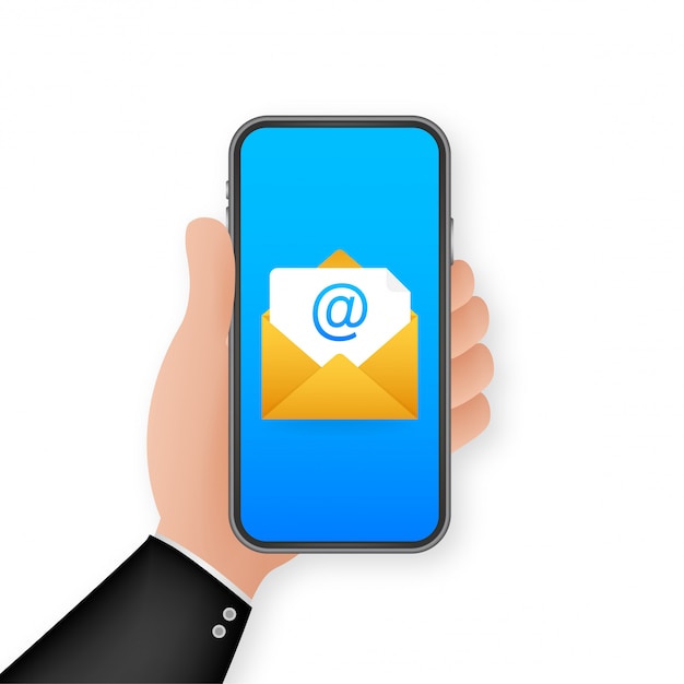 Download Free Email Icon Smartphone On White Background Concept Business Use our free logo maker to create a logo and build your brand. Put your logo on business cards, promotional products, or your website for brand visibility.