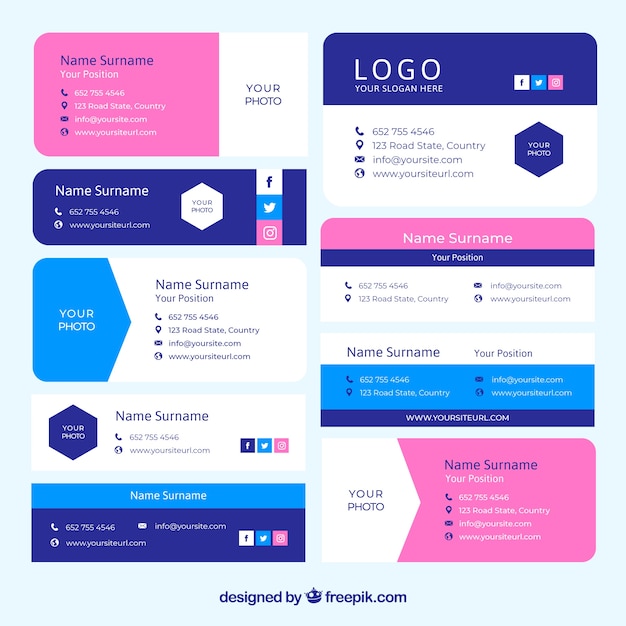 Download Free Email Signature Collection In Flat Style Vector Free Download Use our free logo maker to create a logo and build your brand. Put your logo on business cards, promotional products, or your website for brand visibility.