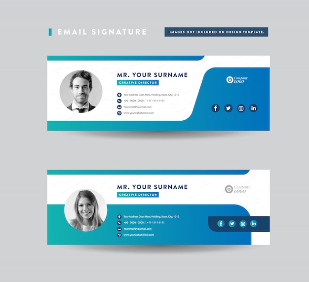 Download Free Email Signature Template Design Email Footer Personal Social Use our free logo maker to create a logo and build your brand. Put your logo on business cards, promotional products, or your website for brand visibility.