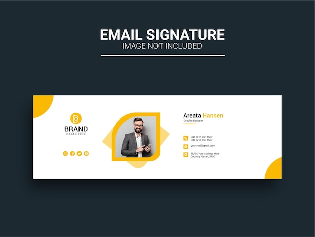 Premium Vector | Email signature template design or facebook cover template