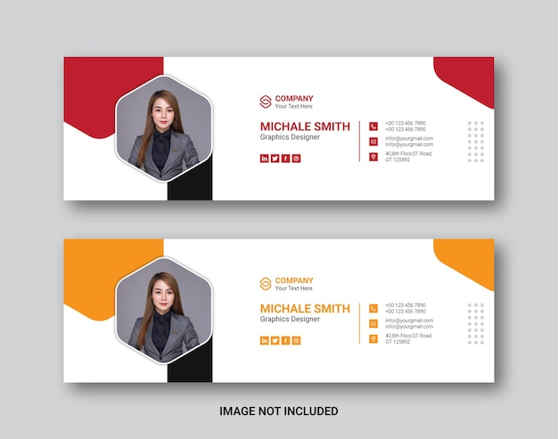 Premium Vector | Email signature template