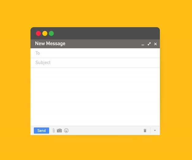 Premium Vector Email Template Blank E Mail Browser Window 1518