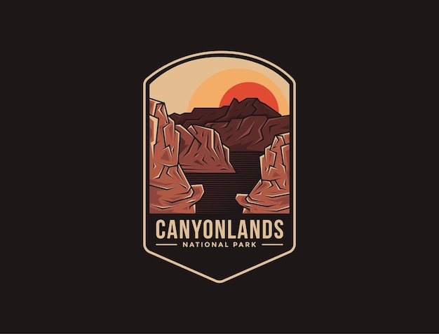 Premium Vector Emblem Patch Logo Of Canyonlands National Park