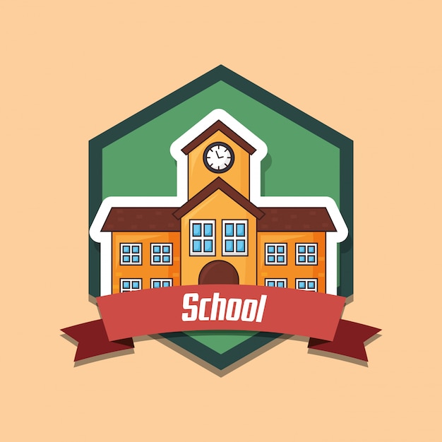 Premium Vector | Emblem of school