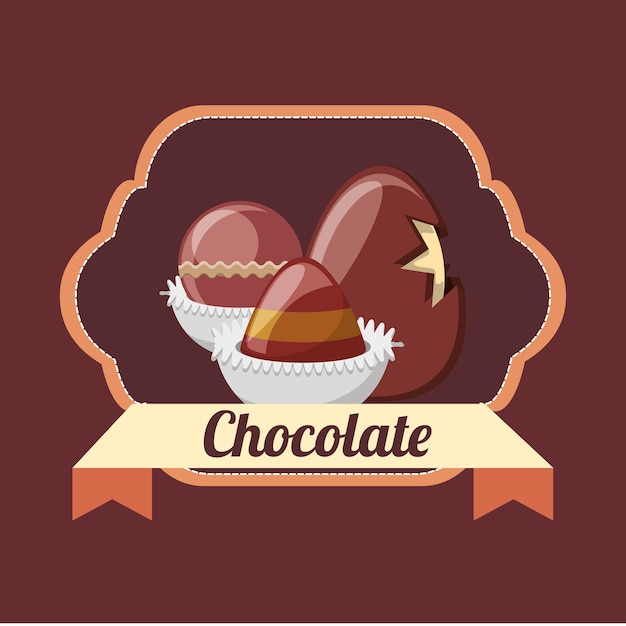 Download Free Emblem With Chocolate Truffles And Chocolate Egg Over Brown Use our free logo maker to create a logo and build your brand. Put your logo on business cards, promotional products, or your website for brand visibility.