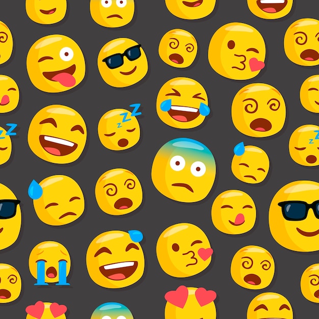 Premium Vector Emoji pattern