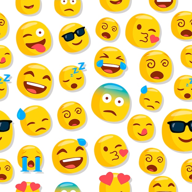 Premium Vector Emoji pattern