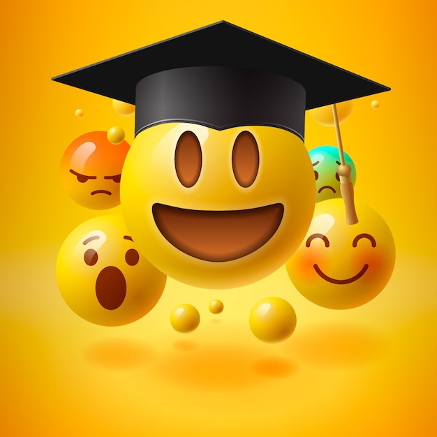 Emoticons In Graduation Hat Educational Resources Online