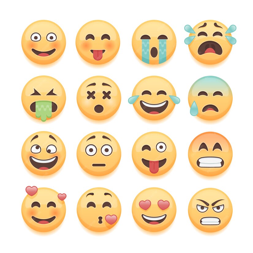 Premium Vector | Emoticons set, emoji set, smiley collection. emoticons ...