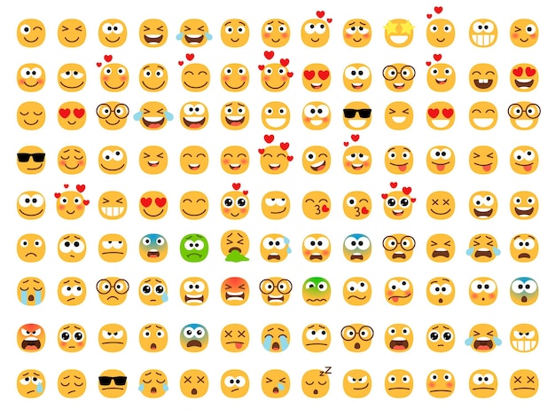 premium-vector-emoticons-yellow-set