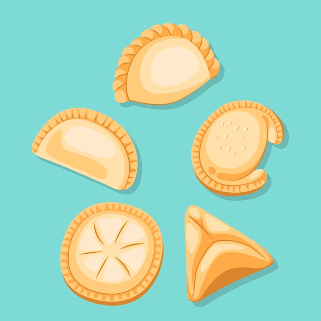 Free Vector | Empanada collection concept