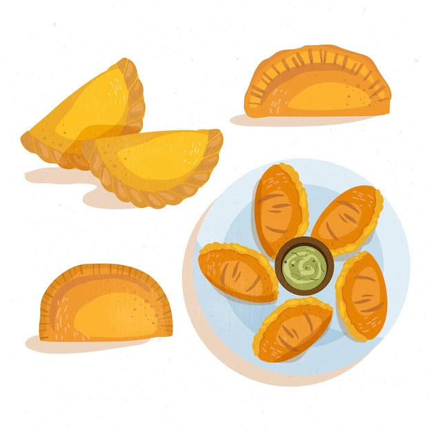 Empanada collection | Free Vector