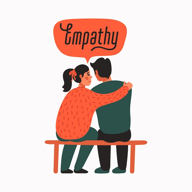 Empathy and compassion concept Premium Vector