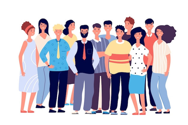 Premium Vector | Employee group portrait