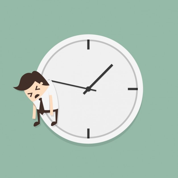 Employee hanging of a clock Vector | Free Download