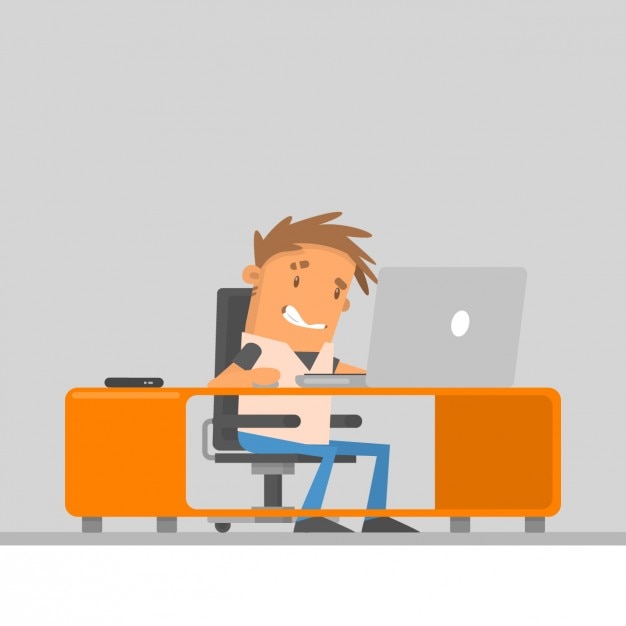 Download Employee working hard | Free Vector