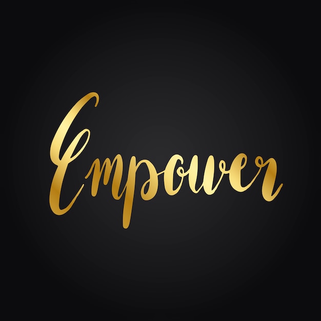 Free Vector Empower Word Typography Style Vector