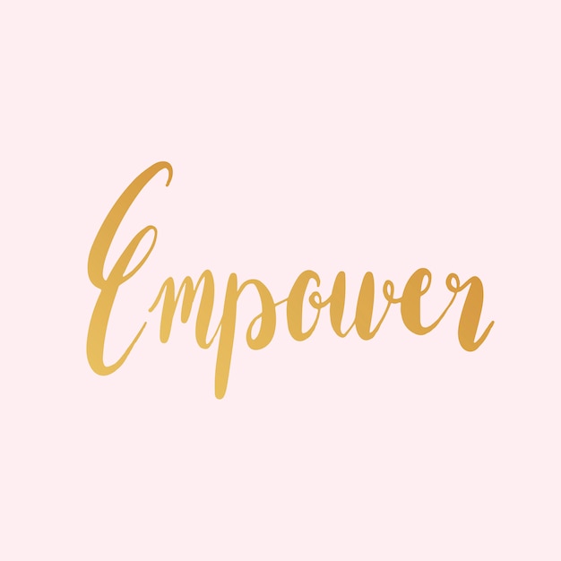 Free Vector | Empower Word Typography Style Vector