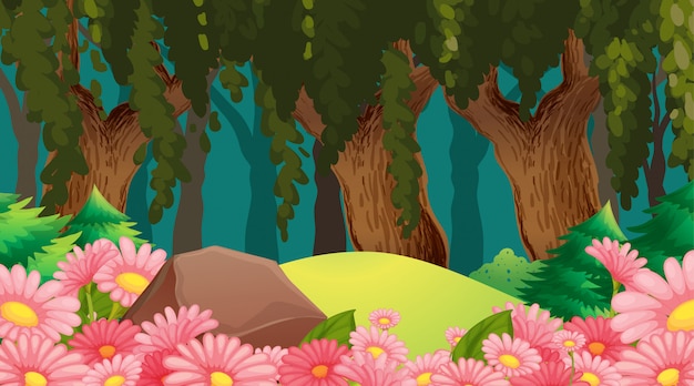 Empty background nature scenery Free Vector