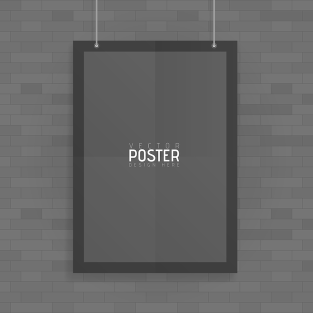 Download Premium Vector Empty Black A4 Sized Vector Paper Mockup Hanging With Paper Clips Show Your Flyers Brochures Headlines Etc With This Highly Detailed Realistic Design Template Element PSD Mockup Templates