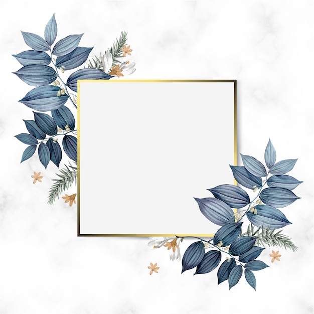 Download Free Vector | Empty floral frame design vector