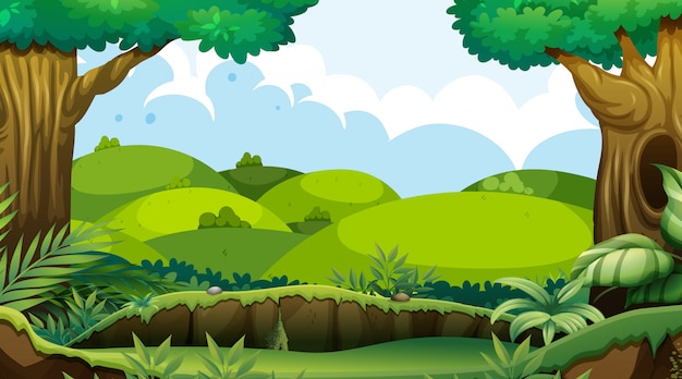 Premium Vector | Empty nature scenery