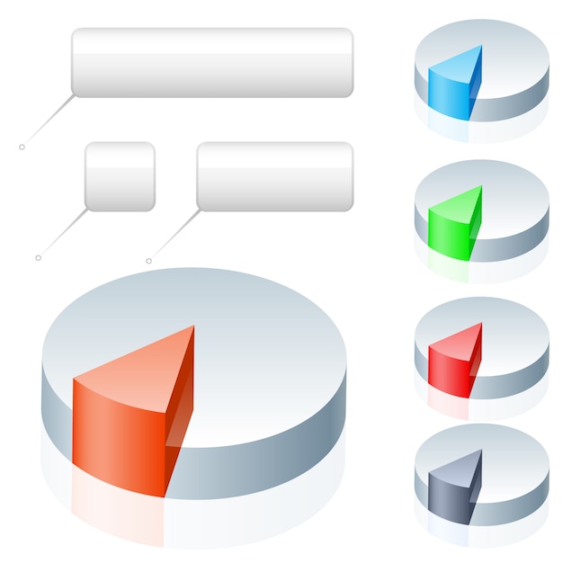 Premium Vector | Empty pie chart infographics