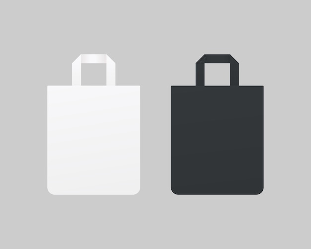 Download Empty shopping bags mockup. mockup isolated. | Premium Vector