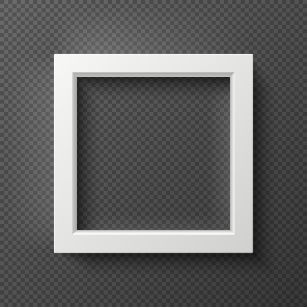 Download Premium Vector Empty Square White 3d Wall Frame For Creative Picture