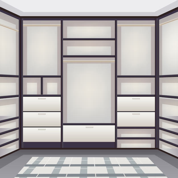 Free Vector | Empty storage room realistic