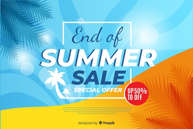 Free Vector | End of summer sale background