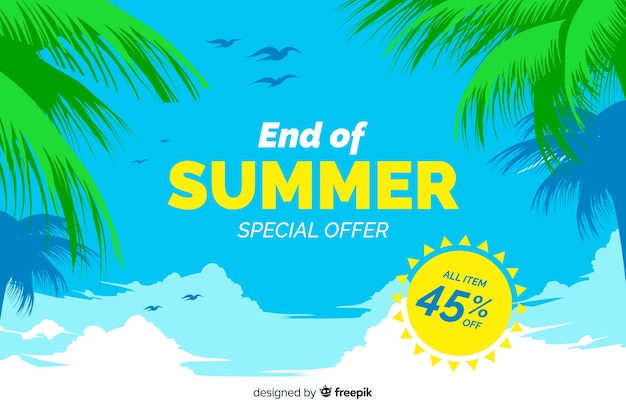 Premium Vector End Of Summer Sales Background