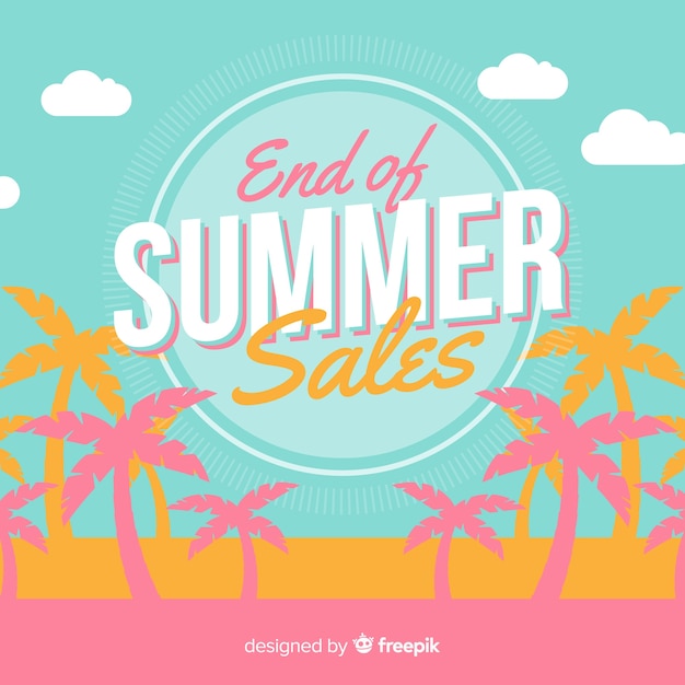 Free Vector End Of Summer Sales Background